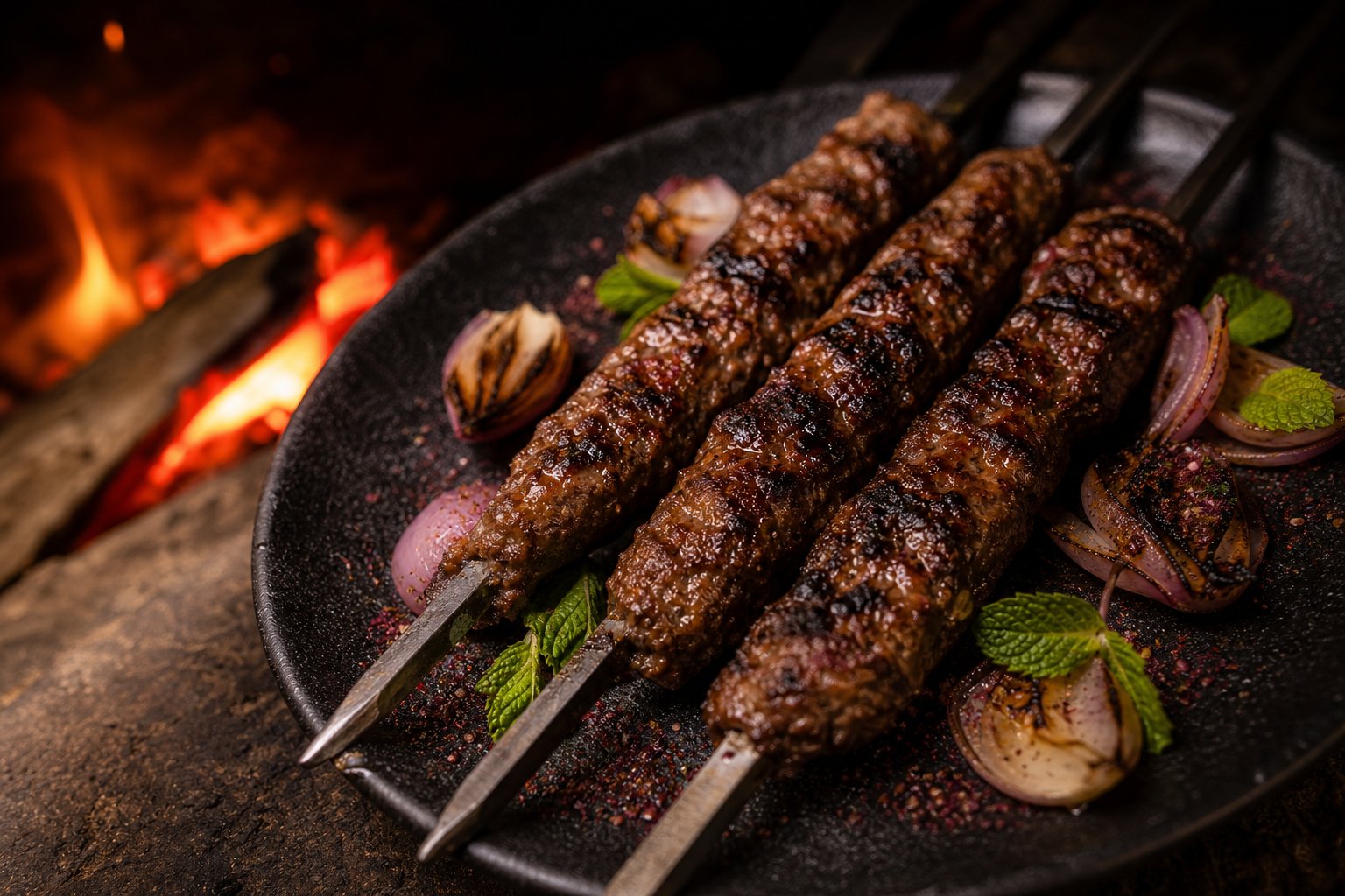 Char-Seared Royal Seekh Kebab